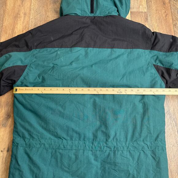 Vintage LL Bean Snow Jacket Men's Medium Tall Green Thinsulate Waterproof 90s - Picture 11 of 13